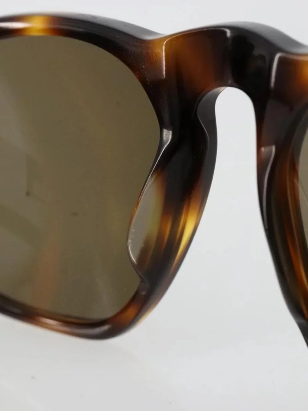 CHANEL Sunglasses Plastic Brown Gold CC Auth yk20489M